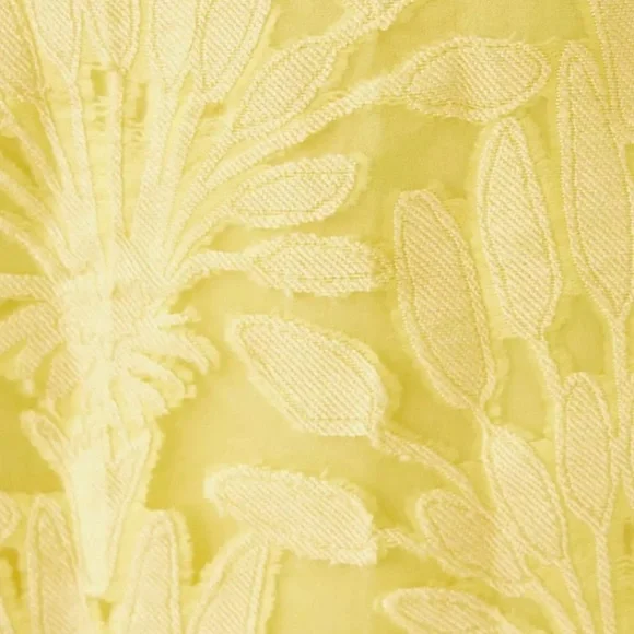 NWT Lilly Pulitzer Kavianna Dress Color: Finch Yellow Stacked Palm Burnout SZ 10 - Picture 4 of 11